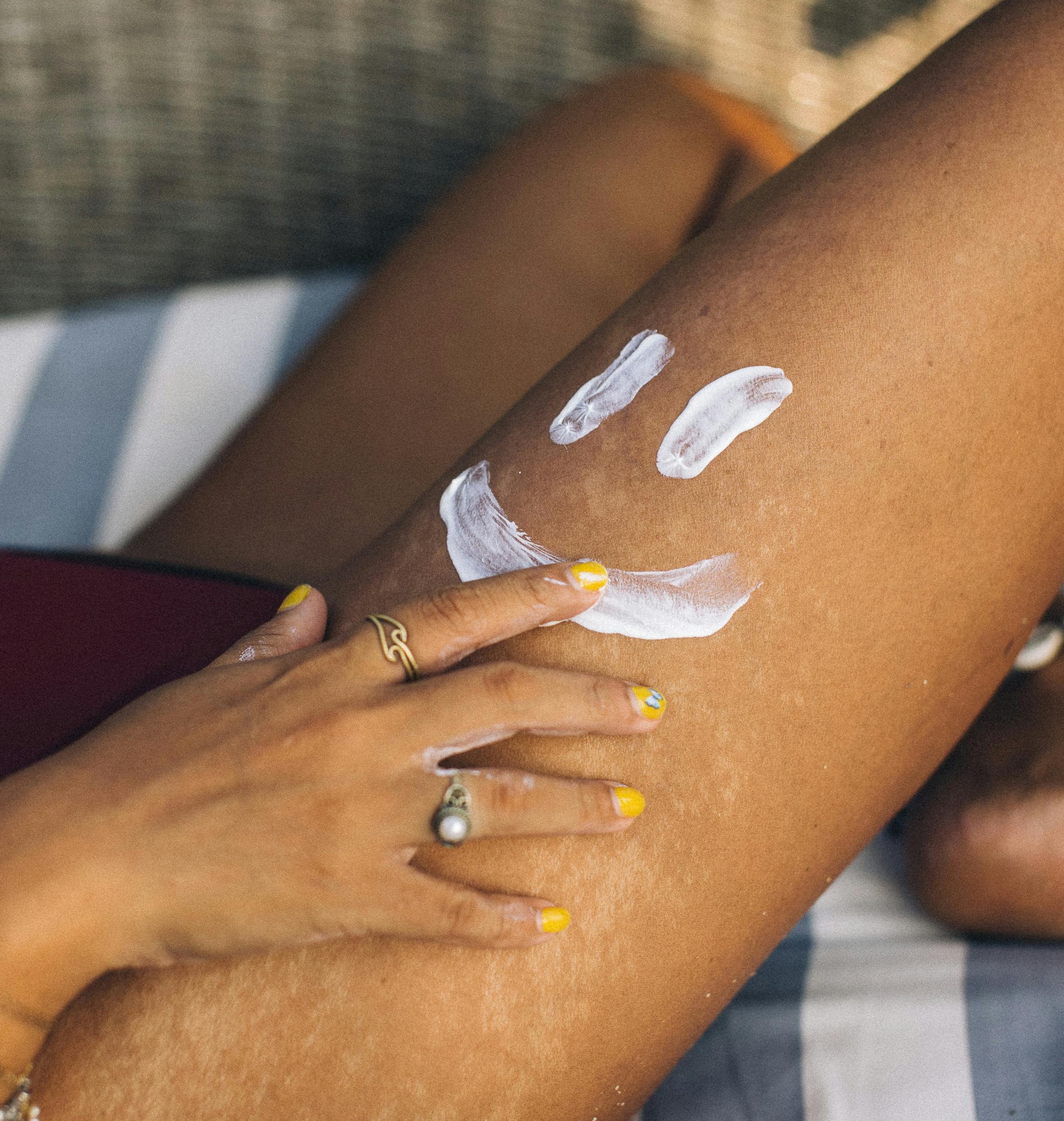 smiley with lotion