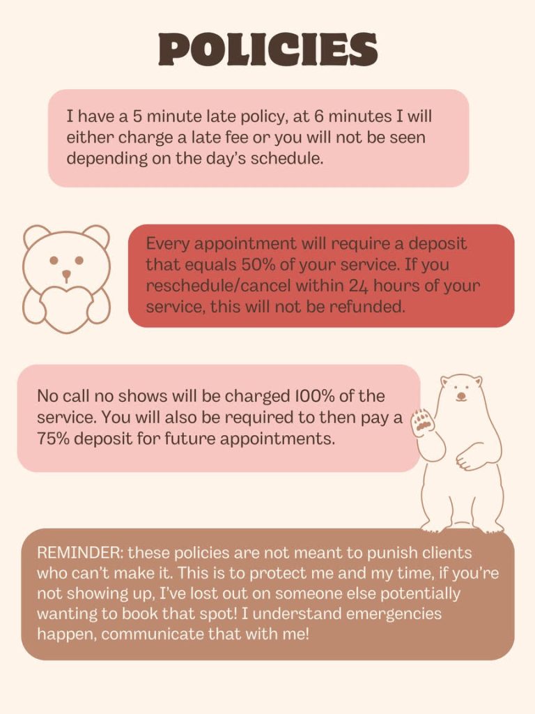 salon policies