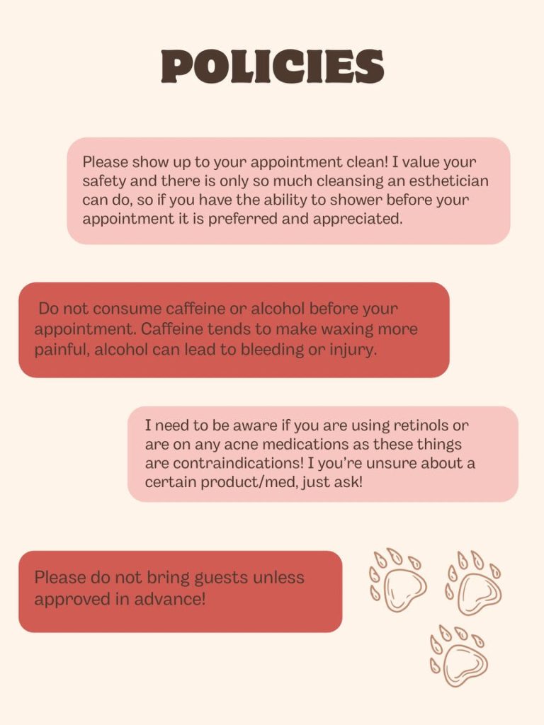 salon policies