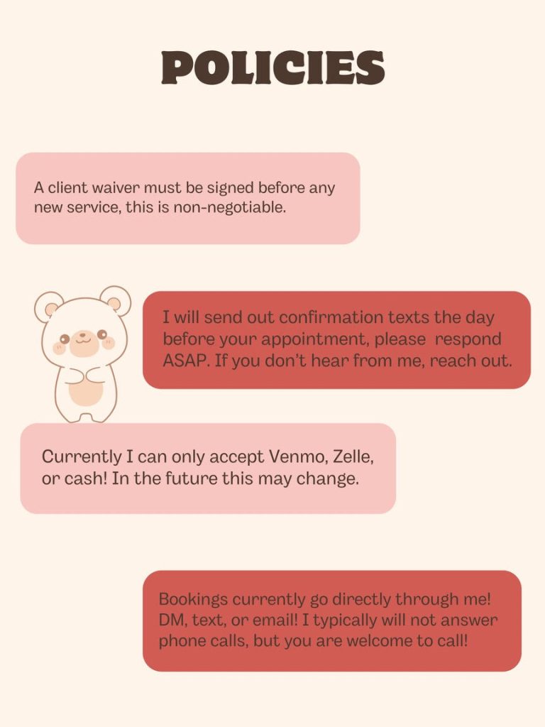 salon policies