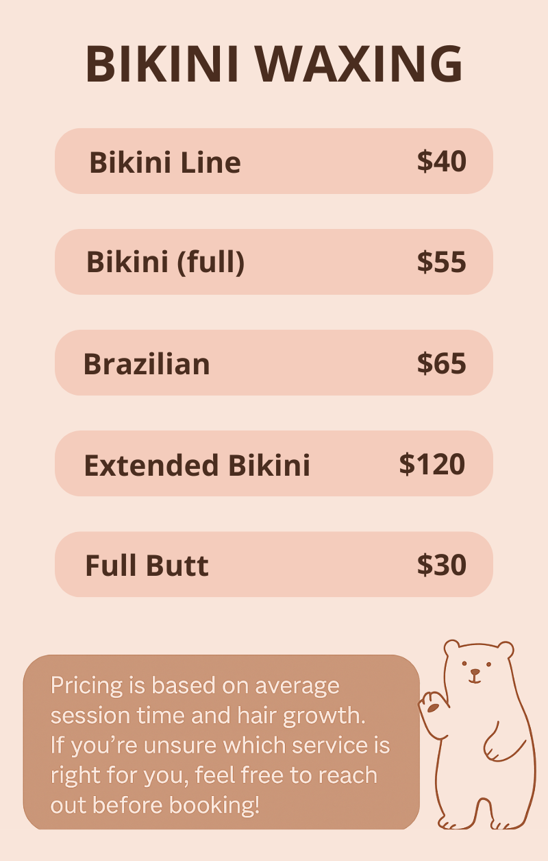 bikini pricing